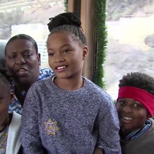 Family on Santa Claus express